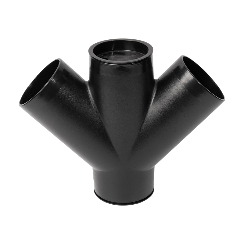 Accesorios de tubería termofusible de PE Oblicuo de cuatro vías